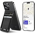 HiWe for MagSafe Wallet with Find My, Strongest Magnetic Wallet for iPhone 16/15/14/13/12 Series, 9 Cards Holder, Magnetic Phone Wallet, Leather RFID for iPhone Wallet, 4 Slots, Carbon Fiber