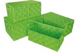 Laroom Juego 4 cestas, Verde, 4 Unidades