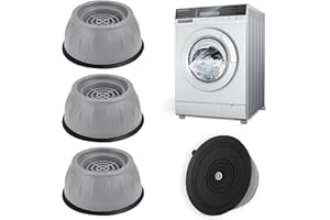 MengQiLe Piedini Antivibrazione Lavatrice, 4 Pezzi Universali Piedini per Lavatrice Antivibrazione con Gommino, Ammortizzatori per Lavatrice Asciugatrici, Tappeto Antivibrazione Lavatrice