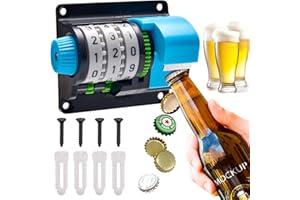 XINRONGDA Abrebotellas montado en la pared con registro de números precisos, Contando Sacacorchos Reiniciable, Abridor de Botellas de Cerveza para Bar Cocina Hogar, Regalo para Papá, Esposo y Amigos
