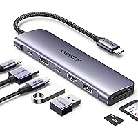 UGREEN USB C Hub with USB C and 2 USB A 3.0 Data Ports, 4K HDMI, 100W PD, SD/MicroSD USB C Adapter Compatible with MacBook Pr