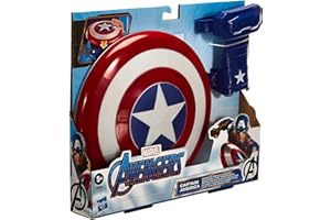 Marvel Avengers Captain America Blast Magnetic Shield and Gauntlet Toy, Shield Attaches to Gauntlet, Avengers Roleplay Toy, For Children Aged 5 and Up