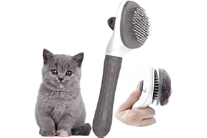 MUX TRADERS Muxtraders Cat Brush for Shedding - Grooming Comb for Kittens and Puppies, Removes Mats and Tangles, Long or Short Haired Indoor Pets