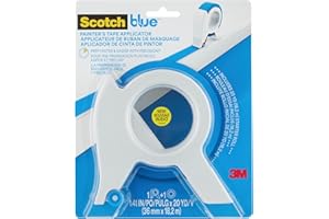 ScotchBlue Applicateur de Ruban de Masquage avec 1 Rouleau (36 mm x 18,2 m) Multi-Surfaces - Pour Moulures, Plinthes, Fenêtres et Encadrements Portes