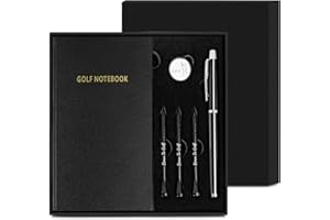 Kofull Tarjeta de puntuación de Golf con bolígrafo de Golf, Marca de Pelota de Golf y Camisetas de Golf, Regalos de Golf para Hombres