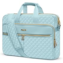 MOSISO Laptopdraagtas met grote capaciteit, 15,6 inch PU-lederen