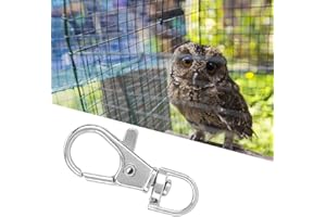 GOTOTOP 12 Pezzi di Serrature per Gabbia per Uccelli, Gabbia per Animali in Metallo con Gancio per Serratura a Clip per impedire Il grilletto per Artigli Accessori per Gabbie per Uccelli Aperti