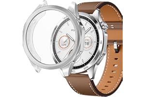 sciuU Etui ochronne kompatybilne z Huawei Watch GT 4 46 mm, wszechstronne elastyczne etui z TPU z osłoną ekranu, miękka ramka, odporne na wstrząsy pokrowiec pasuje do smartwatcha GT4 - srebrne