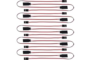 YIXISI 10 ST 12"/300mm Servo Förlängningskabel Ledare, JR-stil Servokablar, 3-stifts Förlängningskabel 22AWG 60 Kärnor Ledning Hane till Kvinnlig Futaba JR för Fjärrkontrollflygplan