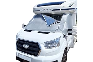 MARVIX Volet Extérieur Isolation Thermique Protection Isotherme Pano pour Ford Transit 2015-2025 MK8 et MK9 Volet d'isolation pour Camping-Cars Capucine, Profilés et Fourgon