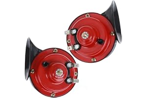 CCCYMM 2 Pcs 300DB Super Loud Train Horn for Truck Train Boat Car Air Electric Snail Single Horn, 12v Waterproof Double Horn Raging Sound Raging Sound for Car Motorcycle