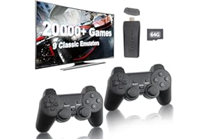 Whatsko Game Stick 4K, Retro Konsole M8 Spielkonsole 20000+ Spiele mit 2 Wireless Controllers, Plug and Play Video Game Console,Geschenke für Kinder Erwachsene