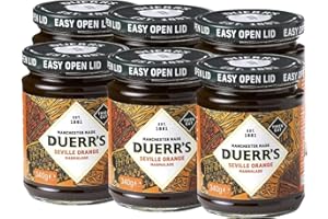 Duerr's Thick Cut Seville Orange Marmalade | Pack of 6 x 340g | With Juicy Chunks of Orange Peel | Tangy Bitter Marmalade