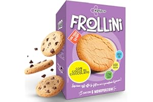 Biscotti Proteici Frollini Cacao Con Gocce Di Cioccolato EatPro 6 Monoporzioni Colazione Proteica, Snack Proteici, 30% Proteine 18% Fibre, Low Carb Biscotti Keto Diet, Dieta Chetogenica Prodotti