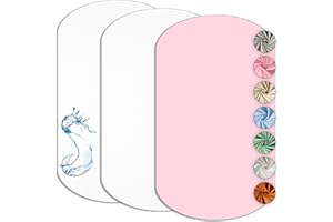 Lovely Hippo Lenzuola Next to Me 3PZ - 2 Lenzuola Cotone + 1 Coprimaterasso Assorbente Materasso Next to me (Bianco/Rosa, 60 x 80 cm)