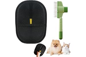 HCVGCM Tierhaarentferner Handschuh, Fellblitz Bürste Katze, 2er Set mit Selbstreinigendem Kamm, Effektiver Katzenhaarentferner für Lang- und Kurzhaar Tiere, Ideal für Möbel & Kleidung