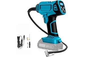 PANTHEM Akku-Kompressor Kompatibel mit Makita 18V Li-Ion, elektrische Auto Akku kompressor kabellos Tragbar Luftpumpe für Fahrrad, Motorrad, Auto, Ball, 160PSI, LCD display (Ohne Akku)