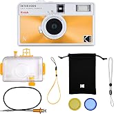 KODAK EKTAR H35N Yarım &Ccedil;er&ccedil;eve Film Kamera Premium Kiti,35mm Yeniden Kullanılabilir,Su Ge&ccedil;irmez Kılıf,Kablo &Ccedil;ıkarıcı,Renk Fil