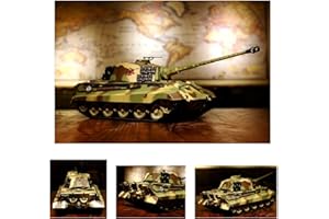 HENG LONG RC Tank German King Tiger Henschelturm Caja de Cambios metálica 1:16 Pro