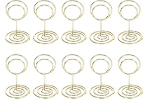 Zimoer 10 Tischkartenhalter Hochzeit Gold, Tischkartenhalter Draht Gold,fotohalter Gold,tischnummernhalter Party,tischnummernhalter Hochzeiten,tischkartenhalter Fotohalter,metal Table Card Holder