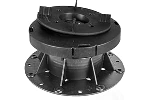 Gartenwelt Riegelsberger Justierbarer Plattenlager Basic mit Gefälleausgleich bis zu 7% Terrassenlager Stelzlager Stellfuß für Terrassen-Platten Keramik Stein Beton höhenverstellbar 61-76 mm