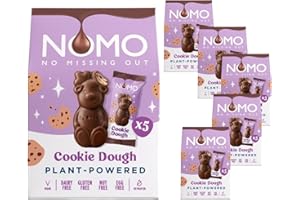 ‎NOMO NOMO Mini Reindeers Box Cookie Dough - 6er Pack (6x53g) - Mit Keksteigfüllung - Geschenkbox mit Schokolade - Allergenfrei - Vegan, Glutenfrei, Nussfrei - mit zertifizierter Schokolade