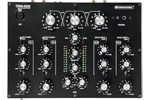 Omnitronic 10355930 Mixer Analogico Rotativo a 4 Canali