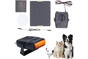 GENERIC Solar Heater For Greenhouse,Portable Solar Heater For Chicken Coop,Solar Panel Heaters With Overheating Protection For Car Chicken Kitten Puppy Pets