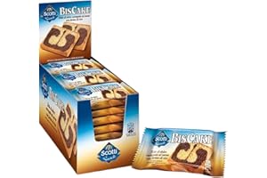 Riso Scotti Snack - BisCake Merendine Variegate Vaniglia e Cacao - 21 Pezzi