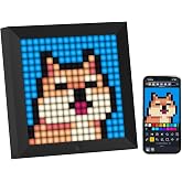 Divoom Pixoo - 16x16 LED Ekranlı Pixel Art Dijital Resim &Ccedil;er&ccedil;evesi APP Kontrol&uuml; - Oyun Odası ve Komodin i&ccedil;in Serin Animasyon 