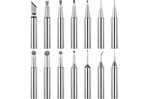 MBAIYO 14pcs 900M Soldering Iron Tips, Universal Replacement Solder Tips Soldering Tips Solder Iron Tips Fit Most Soldering Stations Soldering Iron Accessories