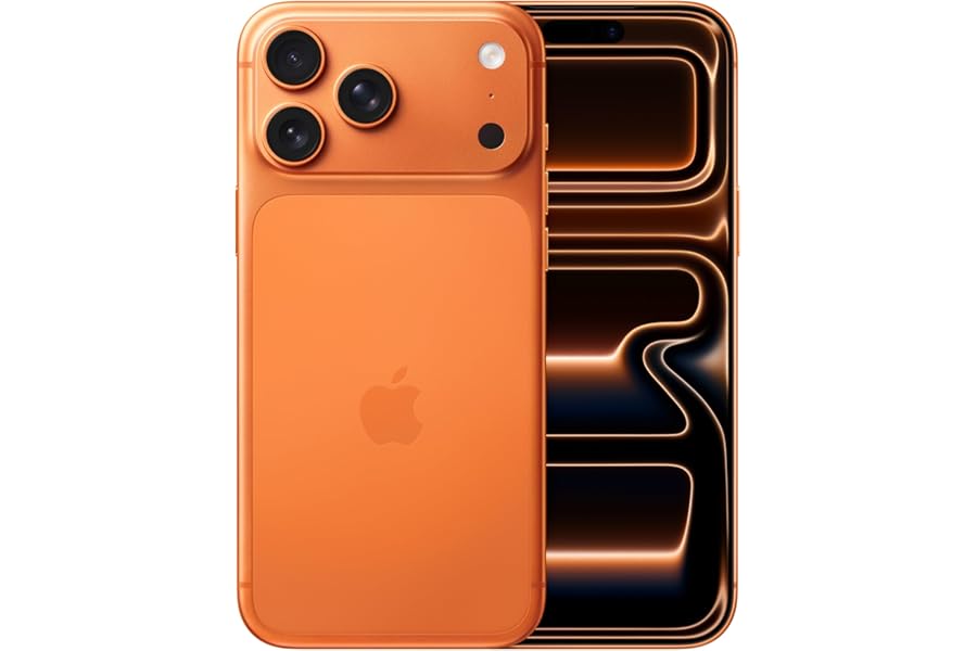 Apple iPhone 17 Pro Max 256GB: 6.9" Display, ProMotion up to 120Hz, A19 Pro Chip, Range Never Seen on iPhone, Pro Fusion Camera System, Center Stage Front Camera; Cosmic Orange