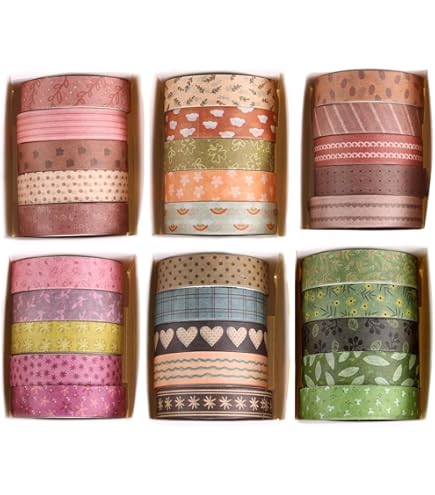 Nastro Washi Tape Vendemmia - 20 Rotoli Decorativi Per Scrapbooking E Fai-Da-Te - Foto 2