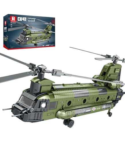 Reobrix CH-53 33037 - Set De Construcción Helicóptero De Transporte, Modelo Coleccionable