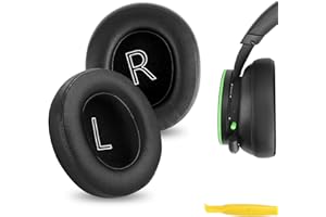 Geekria Cuscinetti auricolari di ricambio per cuffie Microsoft Xbox Wireless/stereo, edizione speciale per il 20° anniversario, parti di riparazione con guida video (nero)