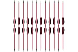 HUNTSPM 12/24stk 6,3" Aluminium Armbrust Pfeile Bolzen mit Schlagstahlspitzen Jagdpfeile für 50-80 LBS Pistolenarmbrust Jagd,Mini Armbrustbolzen für Präzisions Zielscheibe Bogenschießen