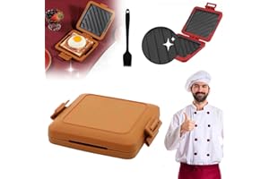 ASSLYE Micro Munchy, toastie per microonde in silicone, per toastie e sandwich, 17 x 14 cm, adatta al microonde, con cinghie regolabili in silicone, lavabile in lavastoviglie, senza elettricità, senza fili