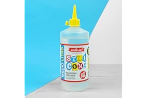 SILICONA LÍQUIDA STARPLAST - Transparente para goma eva, papel, cartón, cuero, tela y madera. Ideal para manualidades, artesanía o hacer maquetas. Uso escolar y de oficina - PACK 1-500ml