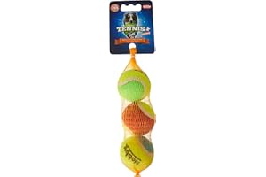 Nobby Tennisball mit Squeaker Sortiert XS 4.5 cm; 3er Netz