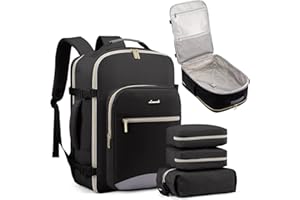 ‎LOVEVOOK LOVEVOOK Handgepäck Rucksack Flugzeug, 40L Groß Reiserucksack Damen Kofferrucksack, Wasserdicht Reisetasche für 17 Zoll Laptop, Travel Backpack für Reise Geschäftsreise Business Wandern Weekend