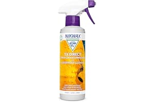 Nikwax TX. DIRECT Spray-On Waterproofer, Waterproofing for Wet Weather Clothing, with Wicking/Absorbent Liners, Adds Water Repellency, Revives Breathability, Recommended for Gore-Tex, eVENT