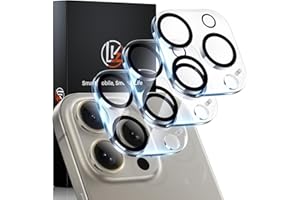 LK 3 Stück Kameraschutz für iPhone 16 Pro/iPhone 16 Pro Max Kamera,[Einteiliges Design] [Militärstandard Ultra-Klar] [Anti-Kratzer ] 9H Härte HD Kameraschutzglas aus Aluminiumlegierung