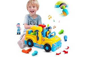 KALOISYHE Werkzeugkoffer Kinder Kinderspielzeug ab 1 Jahr Junge Montessori Spielzeug Werkzeugkasten Werkbank ab 2 3 4 Jahre , Lernspiele Werkzeug Koffer Kinder Werkzeugwagen Junge, Mädchen Geburtstag Geschenk