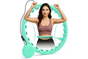 JLoibao Smart Hula Hoop Fitness Dimagrante 24 Collegamenti (132cm), Rimovibile, con Palla di Gravità Della Zampa del Gatto, Adatto per Dispositivi Sportivi Intelligenti da Donna