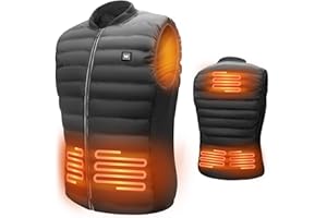 Antelife Beheizte Weste Herren Damen, USB Beheizbare Weste Heizjacke Elektrisch Heizwesten Wärmeweste mit 3 Temperaturmodi, Beheizbare Jacke Winterweste für Winter Outdoor Wandern