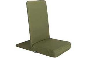 Bodhi Mandir Bodenstuhl | Meditationsstuhl mit dickem Sitzkissen | Komfortabler Bodensessel mit gepolsterter Rückenlehne | Waschbarer Bezug | Ideal für Freizeit, Yoga & Meditation (dusty green)