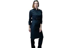 tessile astorino Divisa Cuoco Donna - Vari Colori - Ricamo Gratuito - 3PZ - Giacca, Pantalone e Grembiule - Completo per Cucina e Ristorante - Made in Italy
