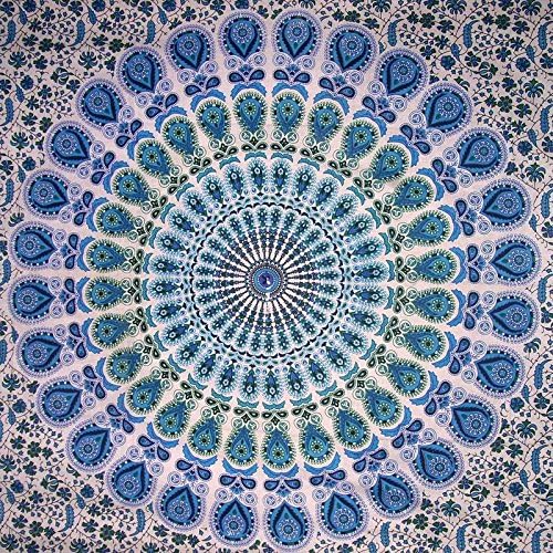 HegaHega Jaipuri Rajasthani Handcrafted Ombre Mandla WALL DECOR HIPPIE TAPESTRIES BOHEMIAN MANDALA TAPESTRY WALL HANGING INDIAN THROW SBS025