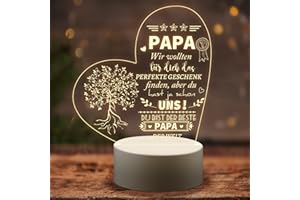 WELSKY Vatertagsgeschenk für Papa, Acryl LED Nachtlicht Papa Geschenk Geburtstag/Weihnachtsgeschenke Geburtstagsgeschenk Vatertag Geschenk Für Pap-2