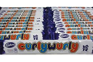 CURLY WURLY Cadbury's Curlywurly Chewy Caramel Chocolate - Full Box 60 Bars